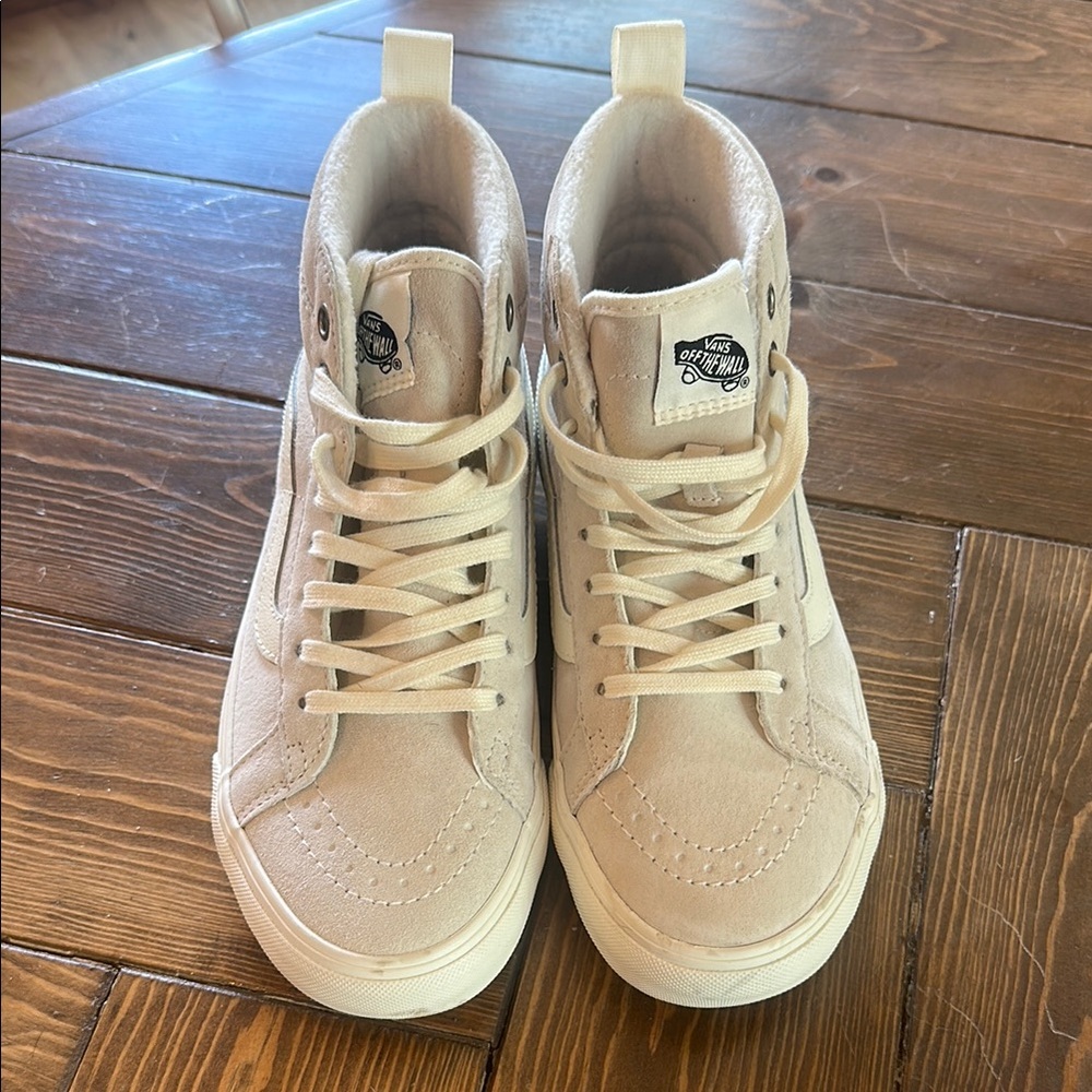 Vans Cream High-Top Sneakers